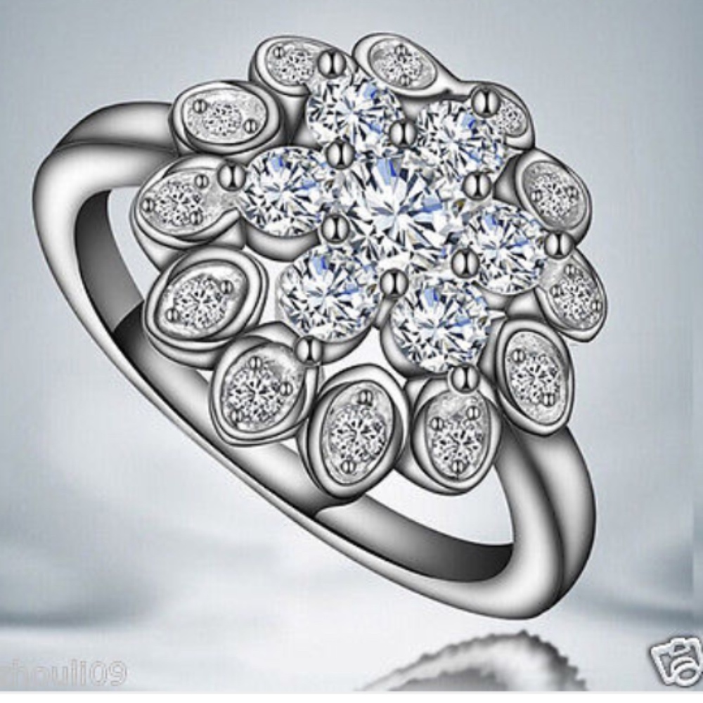 New zircon silver   ring